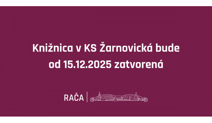 Fotka pre článok Knižnica v KS Žarnovická bude od 15.12.2025 zatvorená