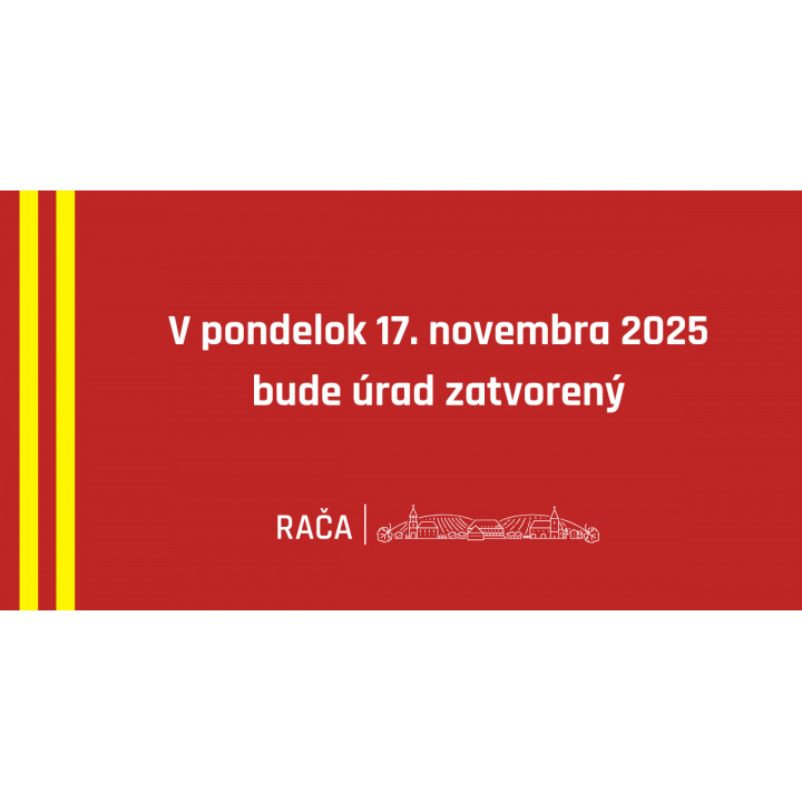 Menšia fotka pre článok Miestny úrad bude 17. novembra zatvorený
