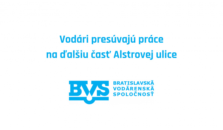 Fotka pre článok Práce vodárov na Alstrovej sa presunú vyššie