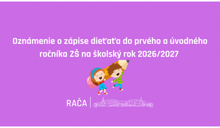 Fotka pre článok Zápis detí do 1. ročníka na ZŠ v školskom roku 2026/27